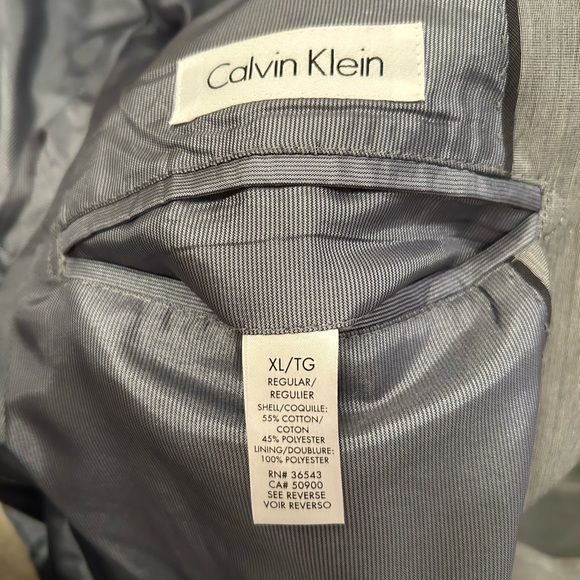 Calvin Klein Light Gray Sports Coat Blazer Size XL - Picture 4 of 4